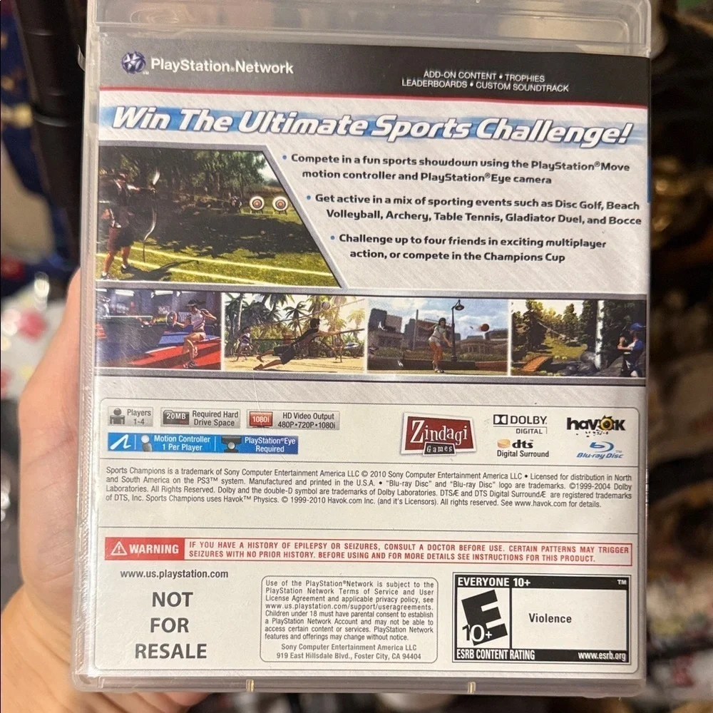 Sony PS3 Sports Champions Game - Blue and White Cover